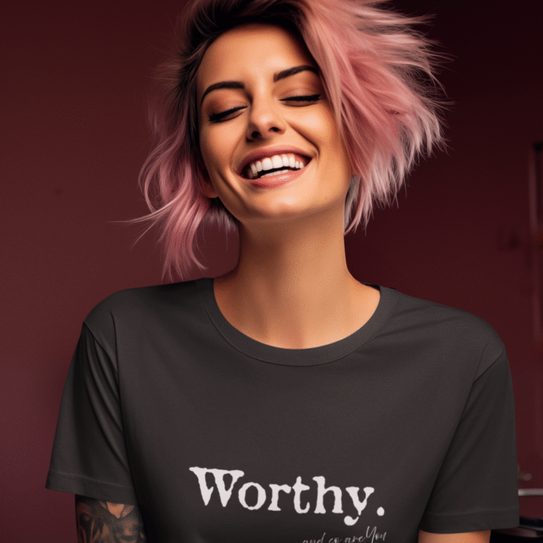 Worthy_tshirt_black_woman_laughing