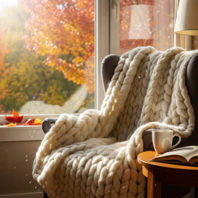 cozy-chair-blanket-representing-stillness