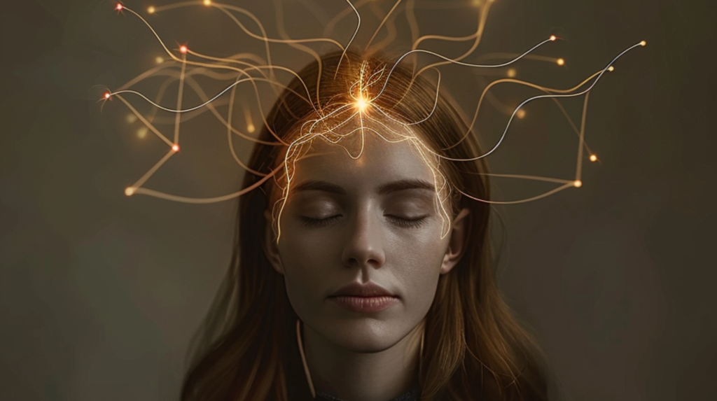 woman-focused-third-eye-lit-up